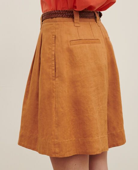 Short amplio de lino 0320 almond brown 3spa112f04