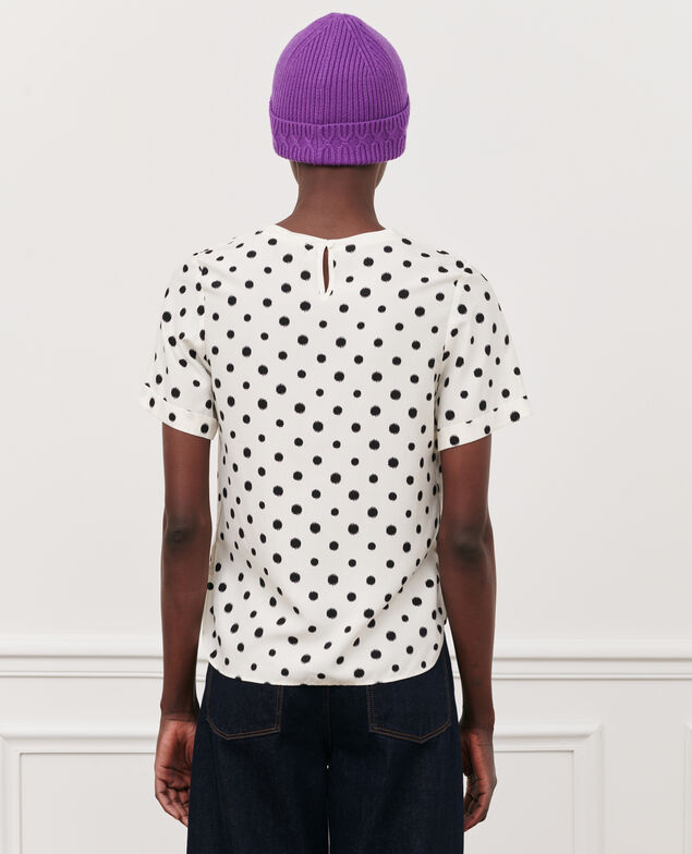 Camiseta con estampado de lunares 95 print white