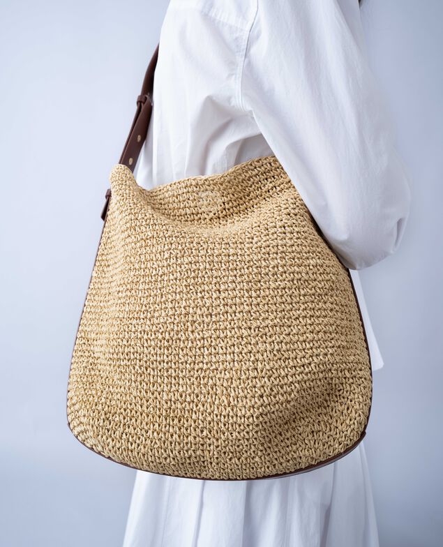 Bolso rafia de fibra de papel