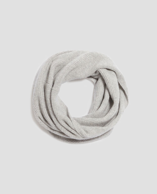 Bufanda tubular de cachemir mezclado I025 ashen gray lurex