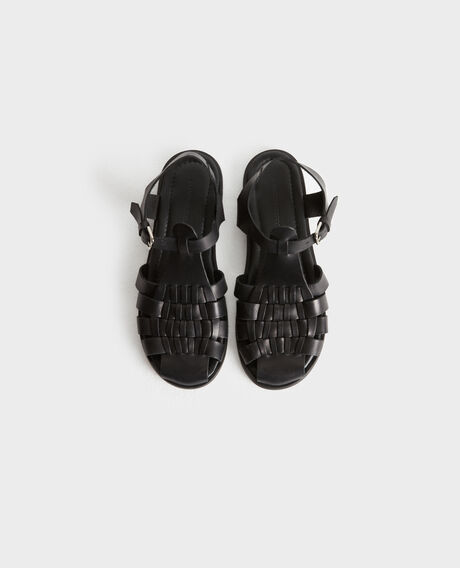 Sandalias trenzadas de piel 8853 09 black 3ss062