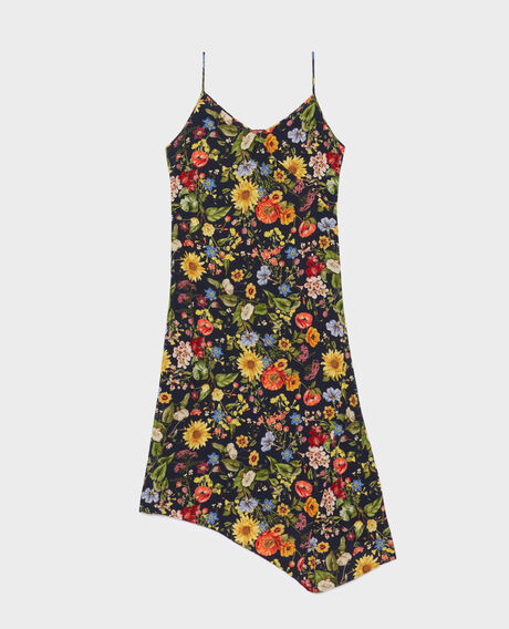 Vestido asimétrico fluido 0684 navy herbier 3sdr271v02