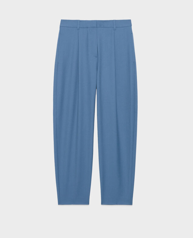 PEGGY - Pantalón carrot de lana A622 blue horizon
