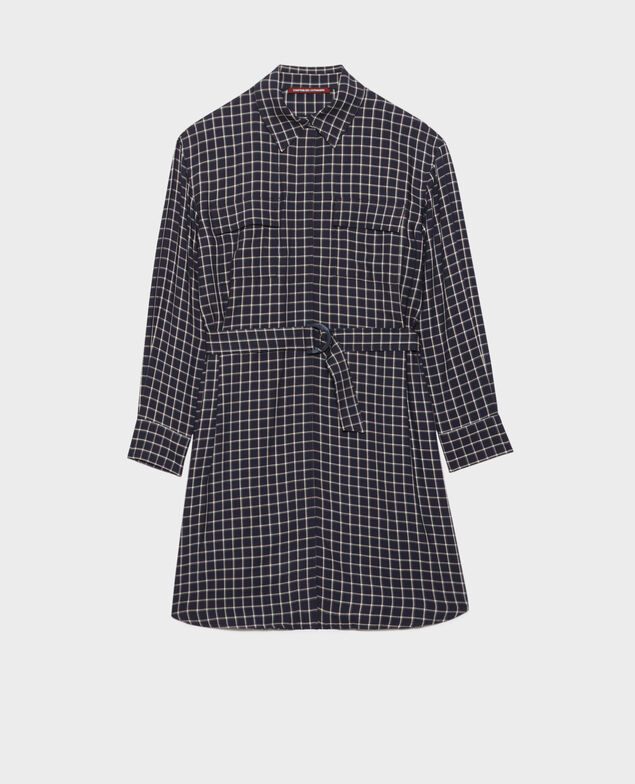 Vestido camisero de cuadros 8869 69 navy check