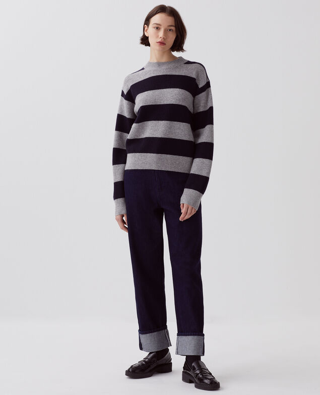 Jersey de lana I023 st navy/grey