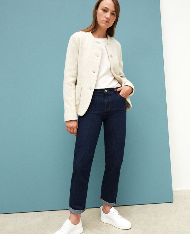 Jeans real straight Azul