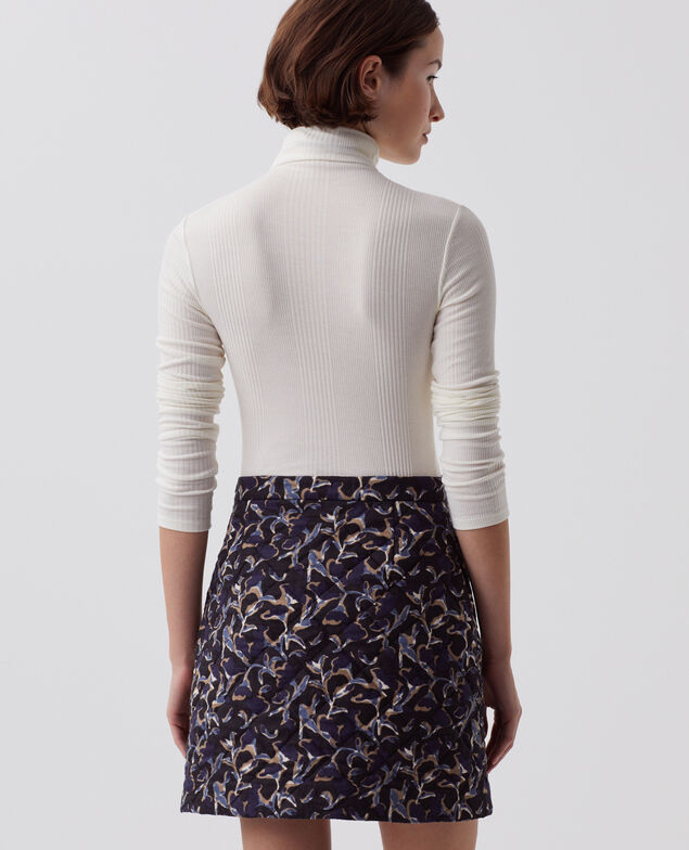 Falda acolchada de algodón I686 new fl ikat navy