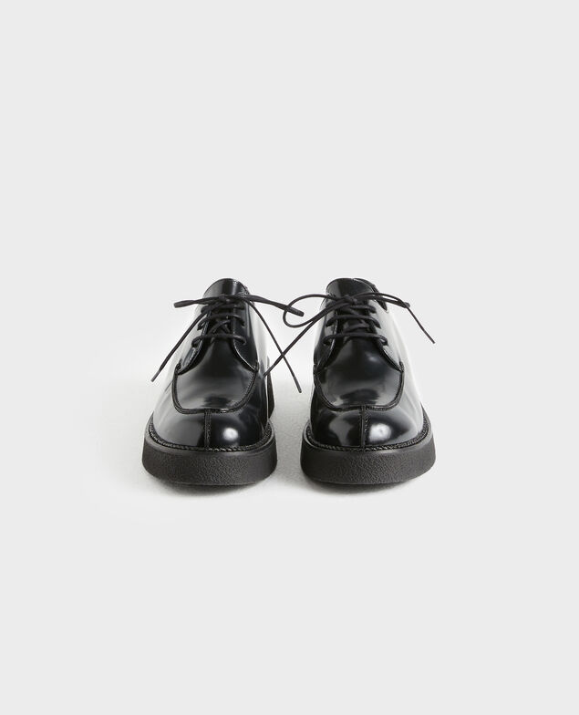 Zapatos Derby de cuero brillante 4216 black_beauty 2ws117