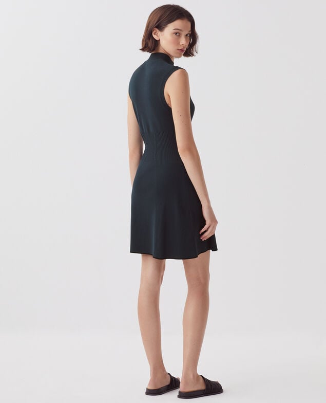 Vestido corto de punto J690 blueberry