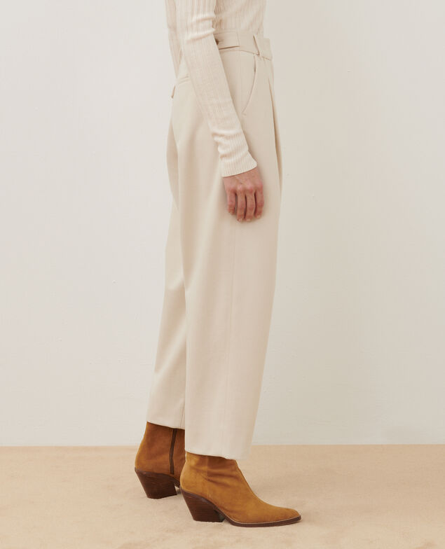 PEGGY - Pantalón carrot de lana mezclada