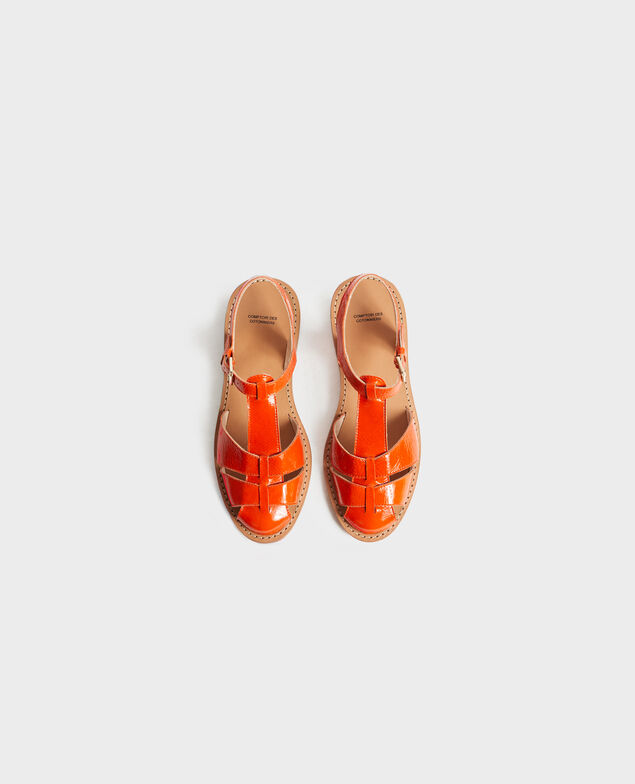 Sandalias de charol Spicy orange
