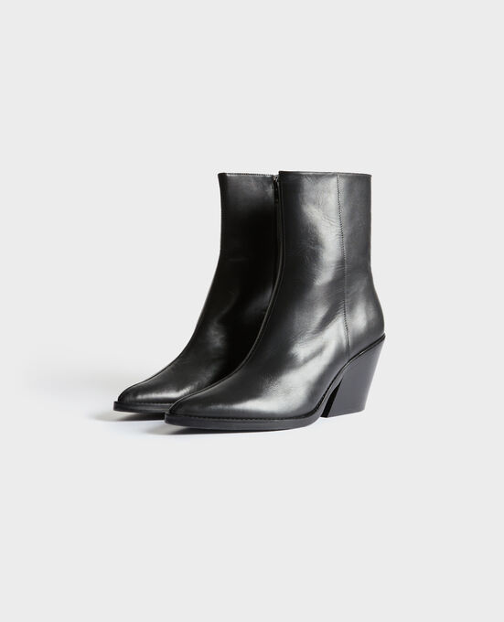 Botas camperas de cuero 8853 09 BLACK