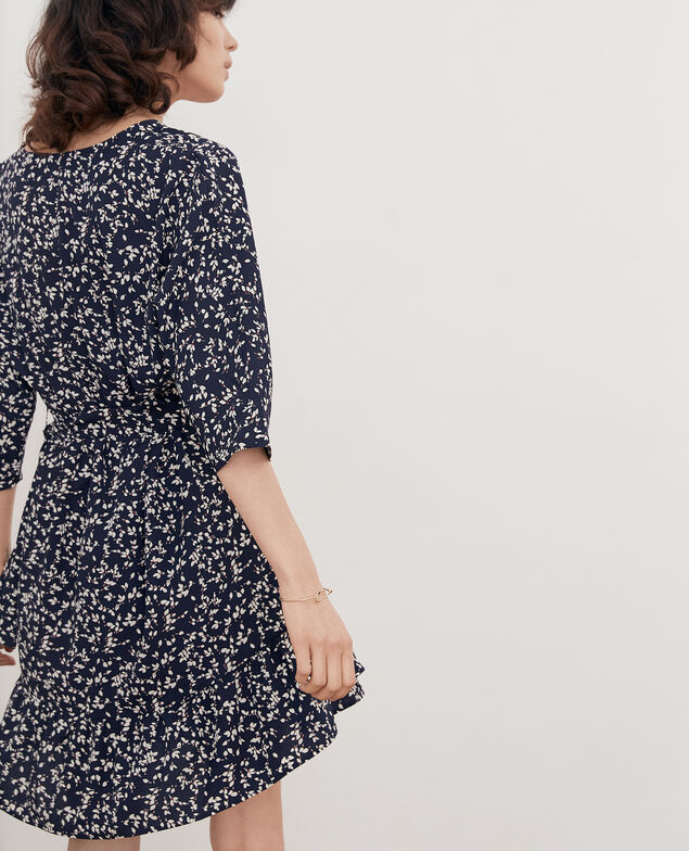 Vestido estampado con escote cruzado Canopee marine
