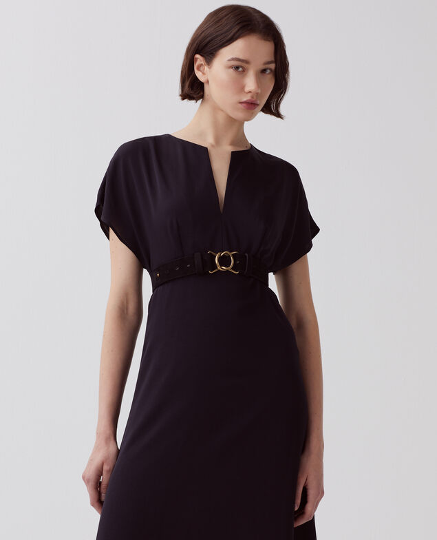 Vestido fluido tacto seda H091 black beauty