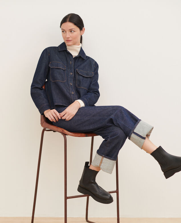 Chaqueta de tela denim