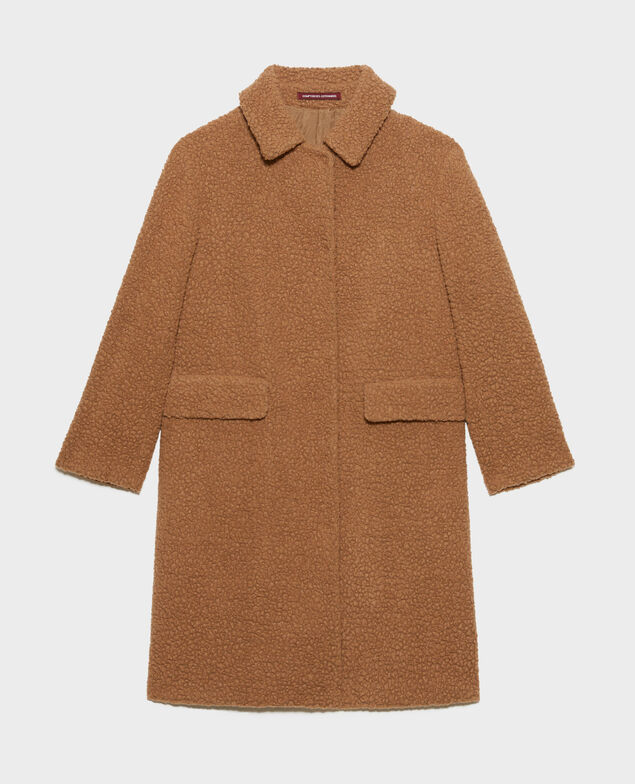Abrigo largo de lana mezclada 8849 31 beige 2wcj012w08