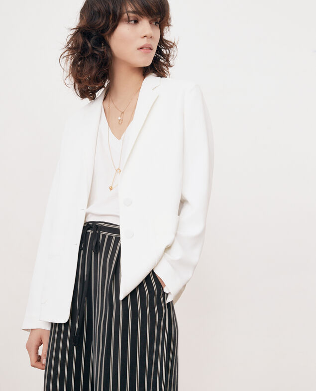 Chaqueta de crepé Blanc