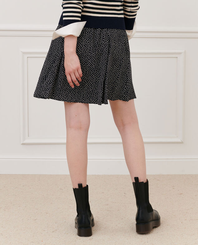 Falda corta estampada 7300c 124 print black