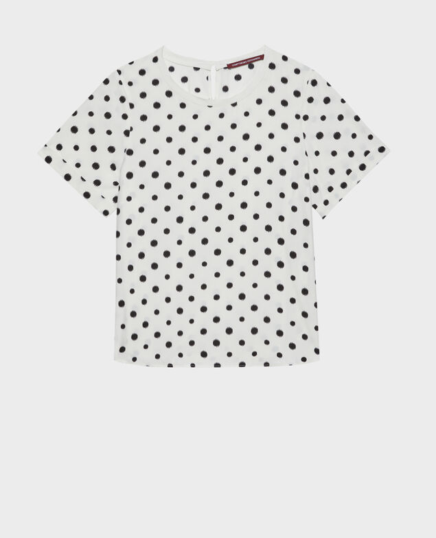 Camiseta con estampado de lunares 95 print white