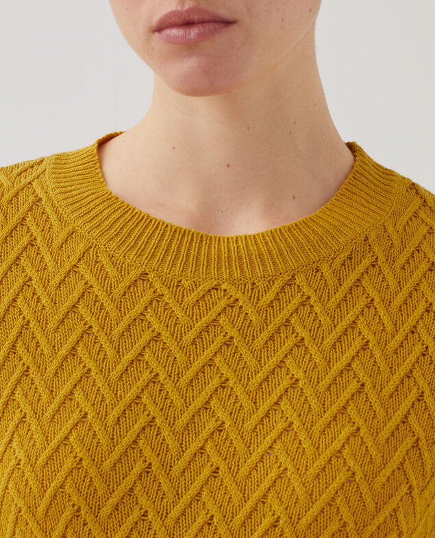 Jersey de lino con manga corta J480 gold flake
