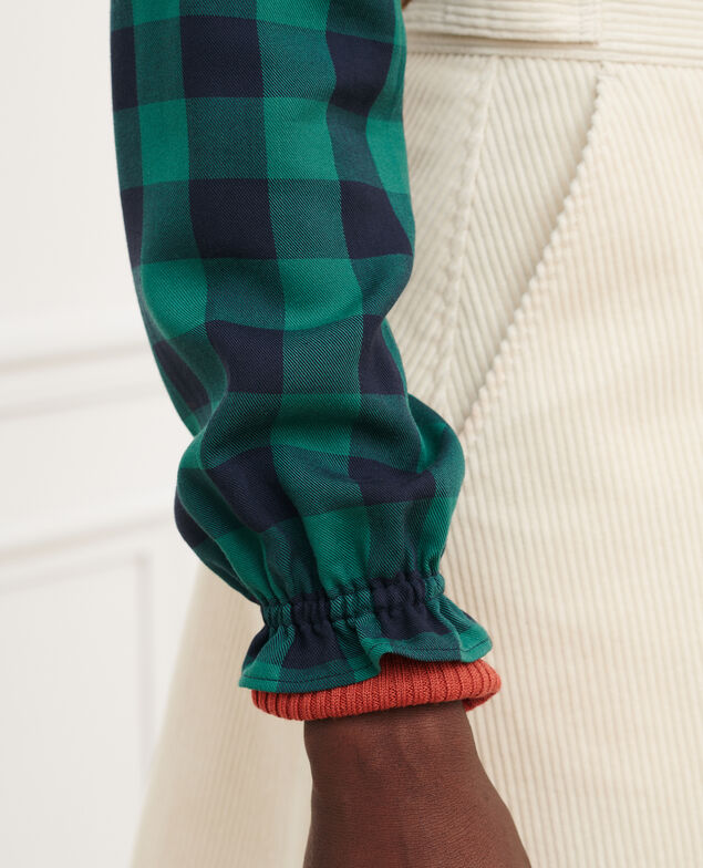 Camisa fluida de cuadros 8866 55 green check