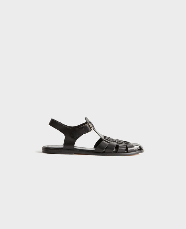 Sandalias trenzadas de piel