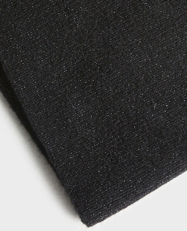 Contorno de cuello de alpaca mezclada A092 black knit