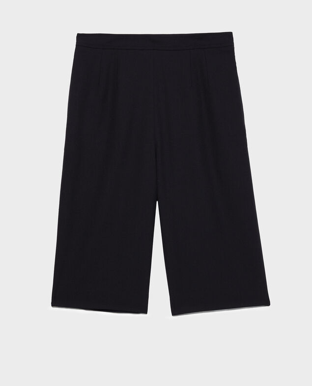 Bermudas de lana lisa Black beauty