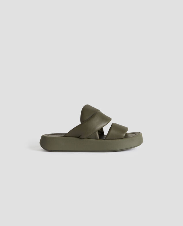 Sandalias de piel H331 kaki
