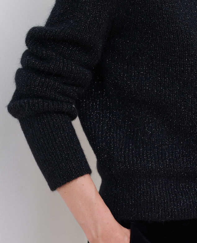 Jersey cuello polo de alpaca mezclada