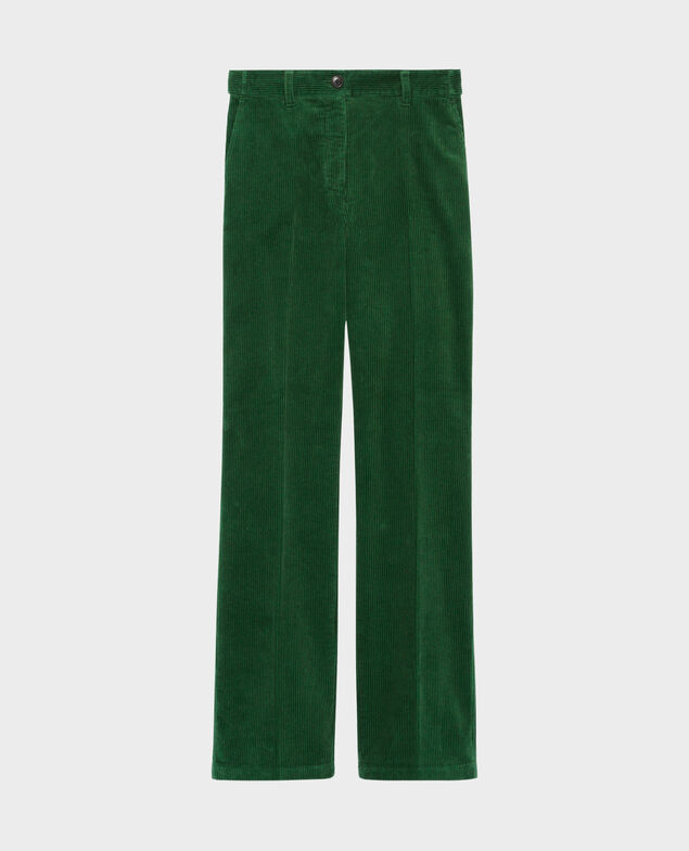 BLANDINE - Pantalón recto de pana A554 green 2wpa037c01
