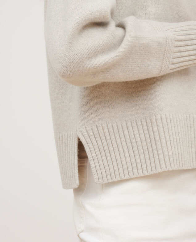 Jersey Cuello subido de lana merino A009 white knit