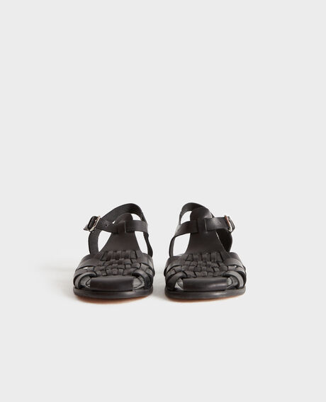 Sandalias trenzadas de piel 8853 09 black 3ss062