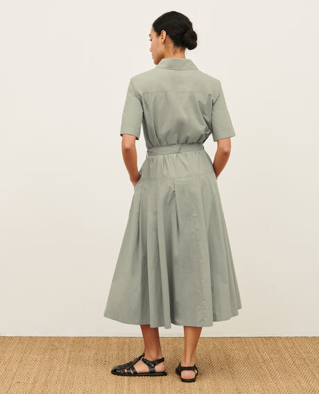 Vestido midi de algodón 0560 vetiver 3sdr041c12