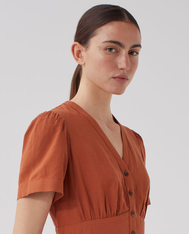 Vestido midi U260 orange