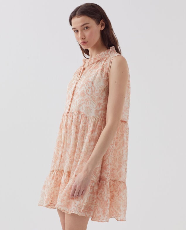 Vestido fluido sin mangas H300 cashmire beige