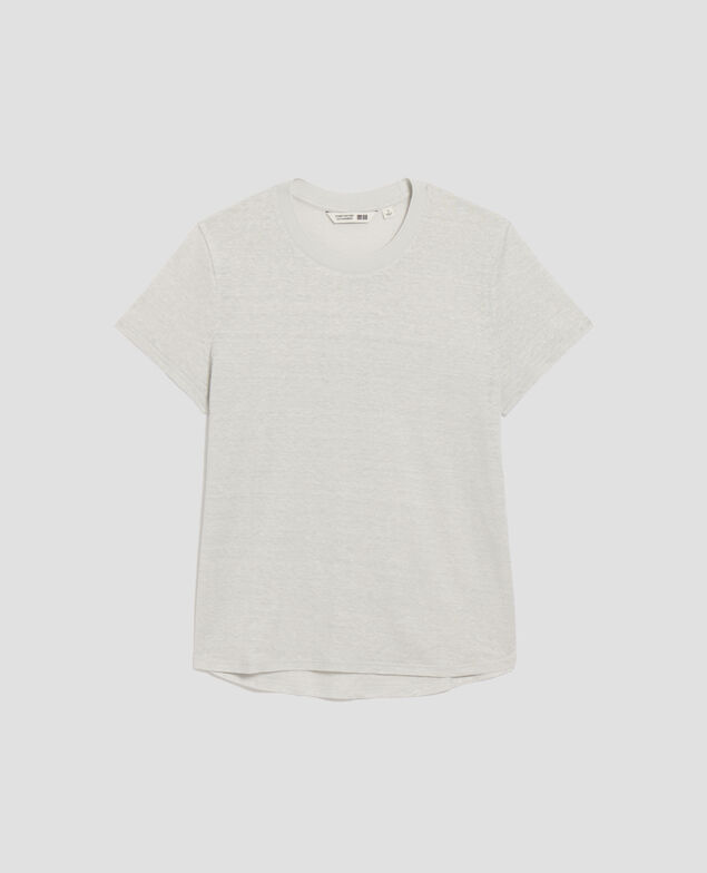 AMANDINE - Camiseta con cuello redondo de lino U020 light gray