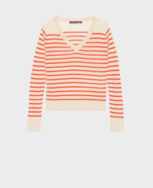 Jersey de rayas de lino 0240 tiger lily stripes