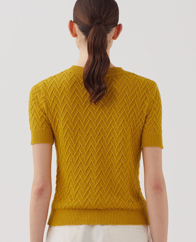 Jersey de lino con manga corta J480 gold flake