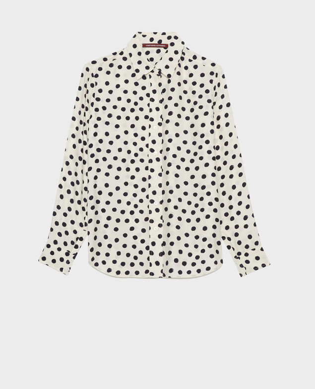 SIBYLLE - Camisa de seda con estampado 6669c maxidot ecru