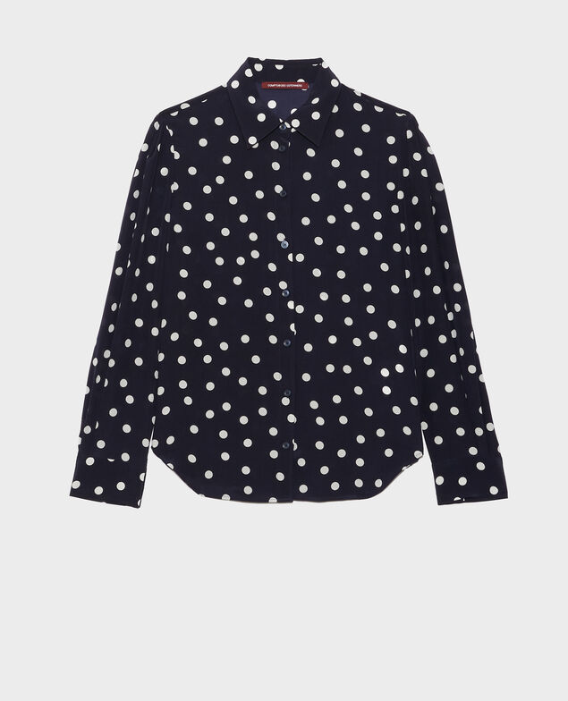SIBYLLE - Camisa de seda 8855 69 navy dots