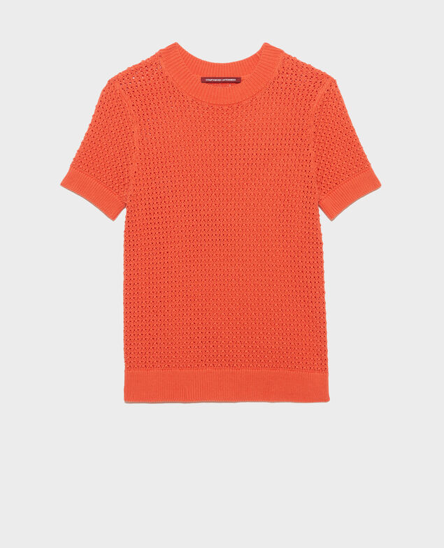 Jersey con manga corta de algodón 0220 apricot orange