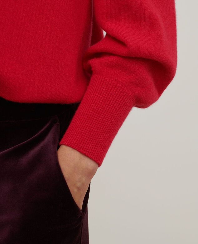 Jersey con cuello de pico de cachemir