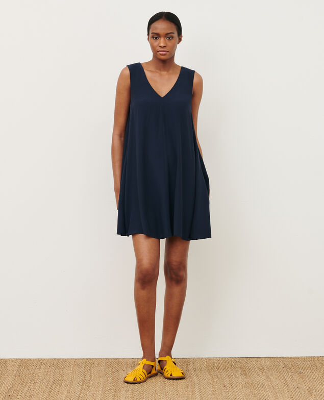 Vestido corto fluido 0693 navy