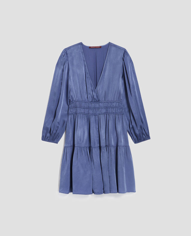 Vestido corto fluido I640 gray blue