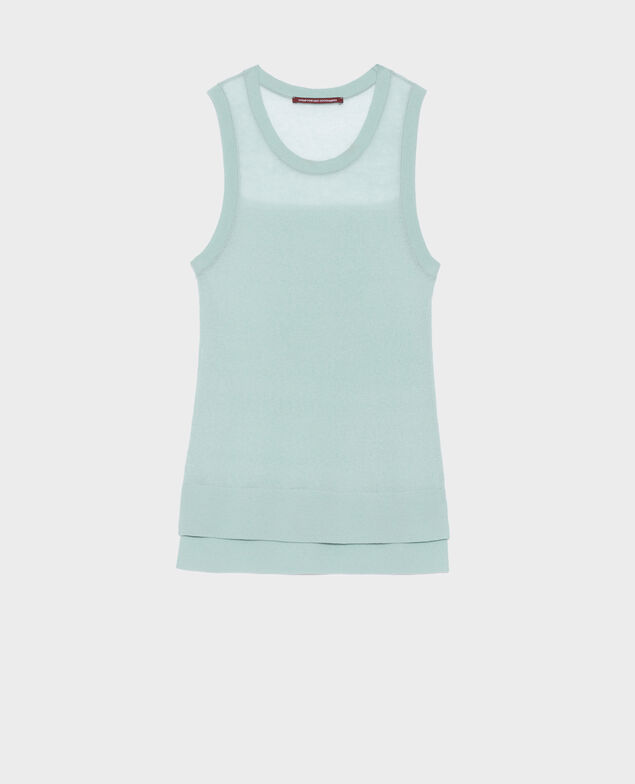 Camiseta de tirantes de algodón mezclado 0500 surf spray green
