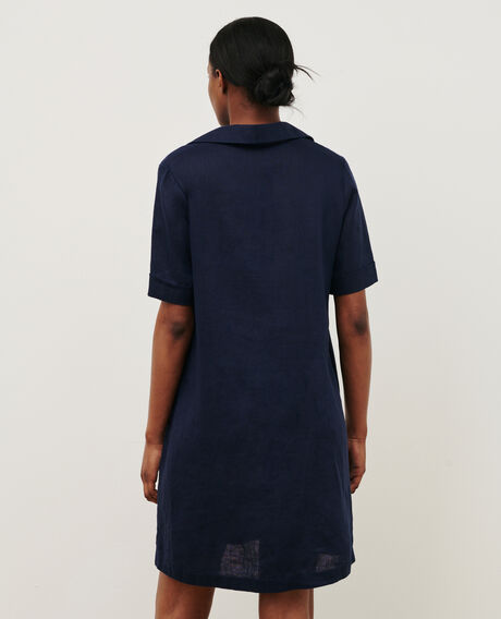 DAISY - Vestido icónico de lino 68 blue 2sdr355f04