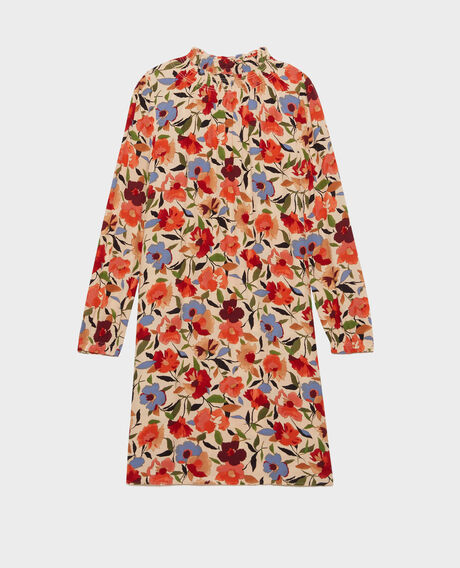 AGLAE - Vestido fluido estampado 8857 31 beige print 2wdr229v02