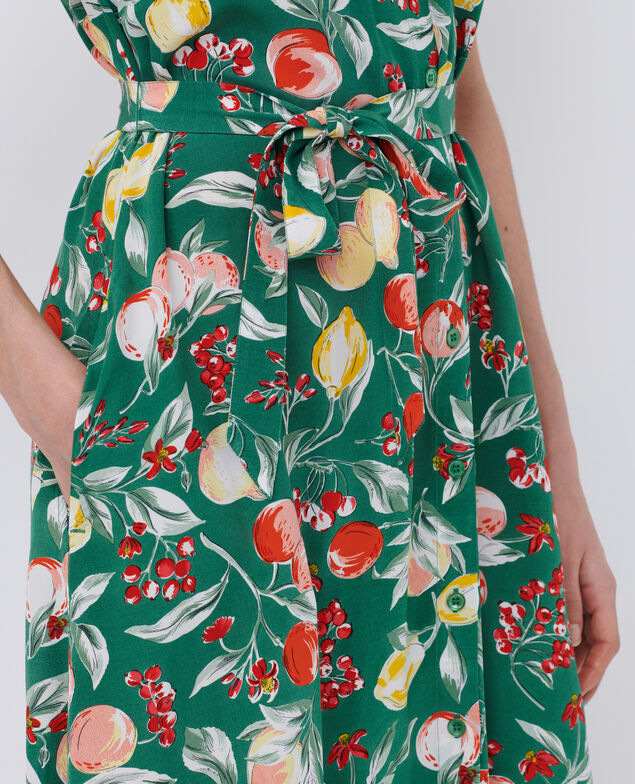 LAËTITIA - Vestido corto fluido 103 print green