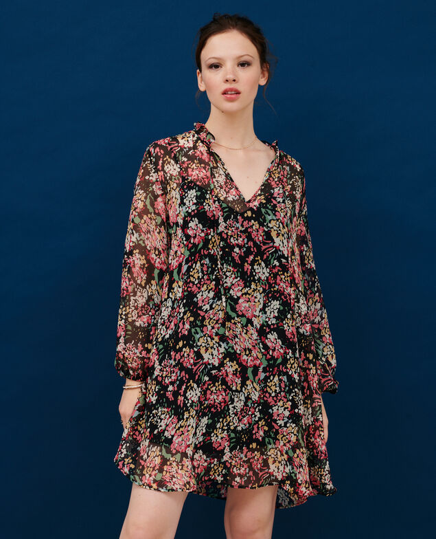 Vestido corto estampado 7016c 09 black 2wdr292v03